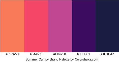 Summer Campy Brand Colors Logo