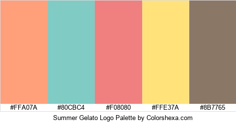 Summer Gelato Logo Colors Logo