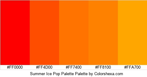 Summer Ice Pop Palette Colors Logo