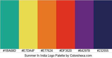 Summer In India Logo Colors Logo