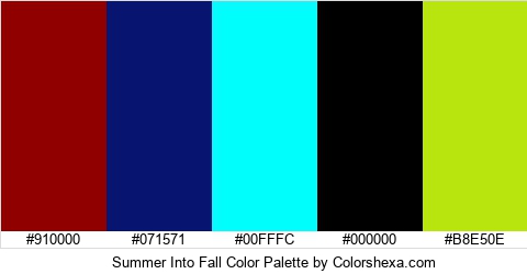 Summer Into Fall Color Colors Logo