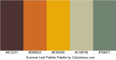 Summer Leaf Palette Colors Logo
