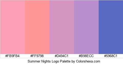Summer Nights Logo Colors Logo