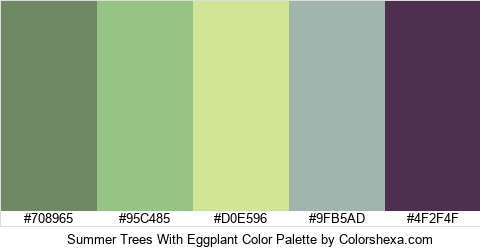 Summer Trees With Eggplant Color Colors Logo