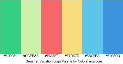 Summer Vacation Logo Colors Logo