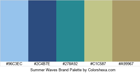 Summer Waves Brand Colors Logo