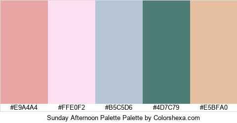 Sunday Afternoon Palette Colors Logo