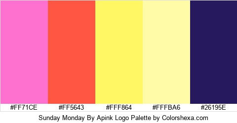 Sunday Monday By Apink Logo Colors Logo