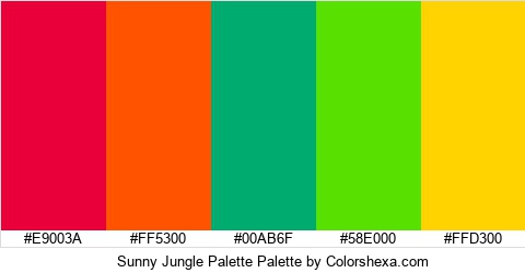 Sunny Jungle Palette Colors Logo