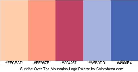 Sunrise Over The Mountains Logo Colors Logo