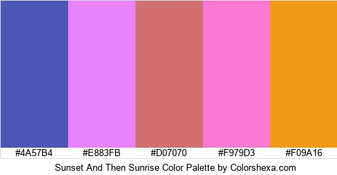 Sunset And Then Sunrise Color Colors Logo