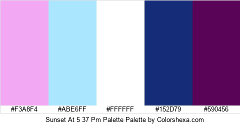Sunset At 5 37 Pm Palette Colors Logo