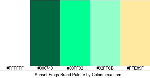 Sunset Frogs Brand Colors Logo