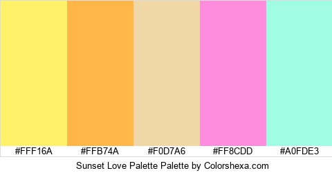 Sunset Love Palette Colors Logo