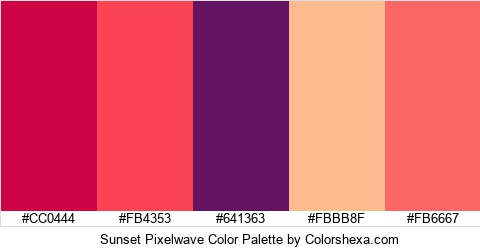 Sunset Pixelwave Color Colors Logo