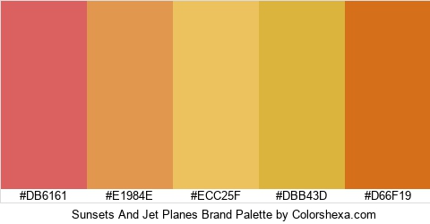 Sunsets And Jet Planes Brand Colors Logo