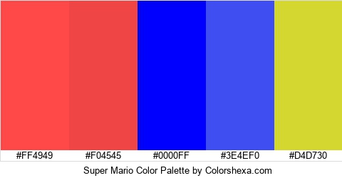 Super Mario Color Colors Logo