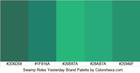 Swamp Rides Yesterday Brand Colors Logo