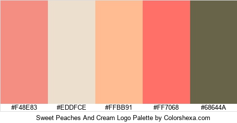 Sweet Peaches And Cream Logo Colors Logo