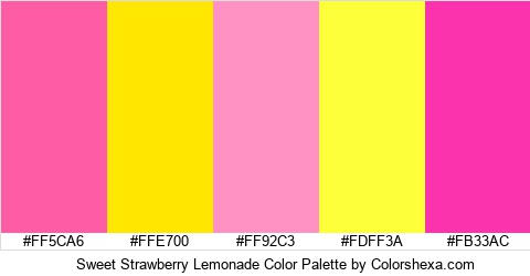 Sweet Strawberry Lemonade Color Colors Logo