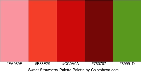 Sweet Strawberry Palette Colors Logo