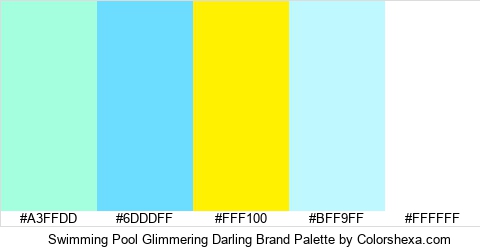 Swimming Pool Glimmering Darling Brand Colors Logo