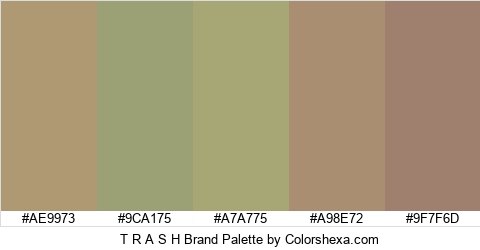 T R A S H Brand Colors Logo