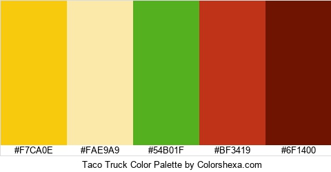 Taco Truck Color Colors Logo