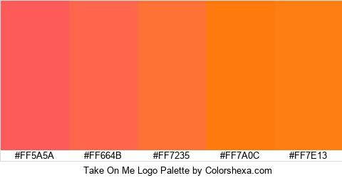 Take On Me Logo Colors Logo