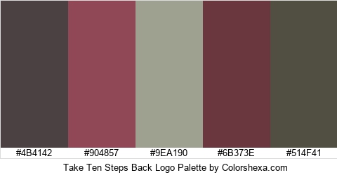 Take Ten Steps Back Logo Colors Logo