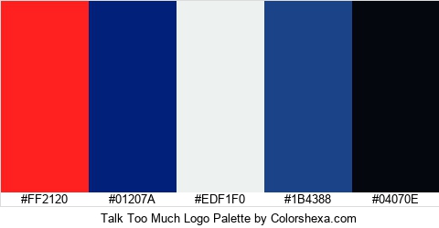 Talk Too Much Logo Colors Logo