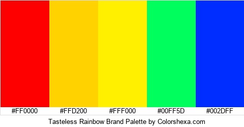 Tasteless Rainbow Brand Colors Logo
