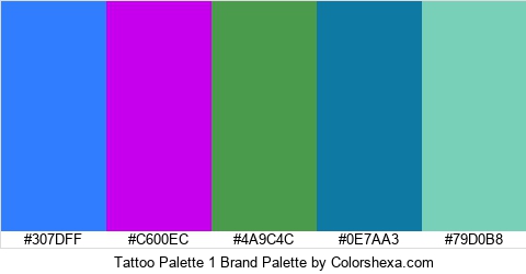 Tattoo Palette 1 Brand Colors Logo