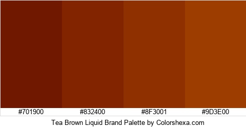 Tea Brown Liquid Brand Colors Logo