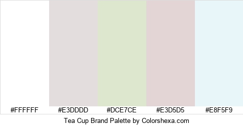 Tea Cup Brand Colors Logo