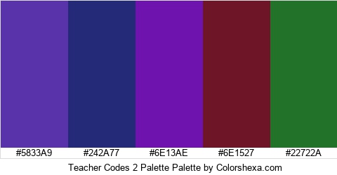 Teacher Codes 2 Palette Colors Logo
