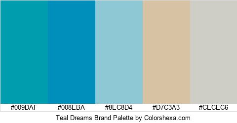 Teal Dreams Brand Colors Logo