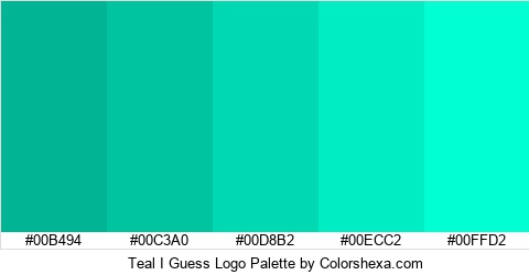 Teal I Guess Logo Colors Logo