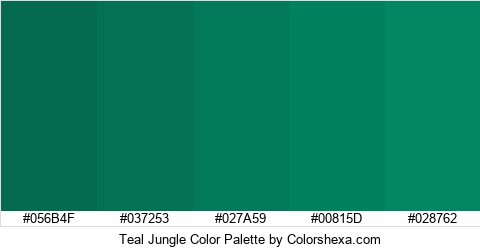 Teal Jungle Color Colors Logo