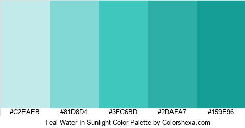 Teal Water In Sunlight Color Colors Logo