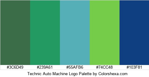 Technic Auto Machine Logo Colors Logo