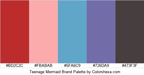 Teenage Mermaid Brand Colors Logo