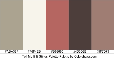 Tell Me If It Stings Palette Colors Logo