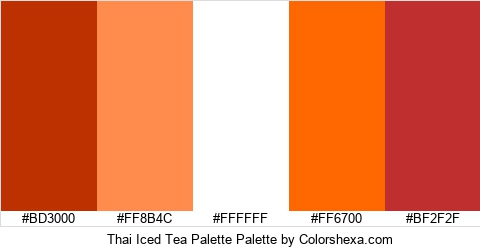 Thai Iced Tea Palette Colors Logo