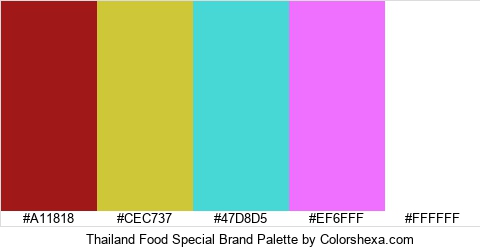 Thailand Food Special Brand Colors Logo