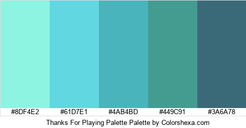 Thanks For Playing Palette Colors Logo