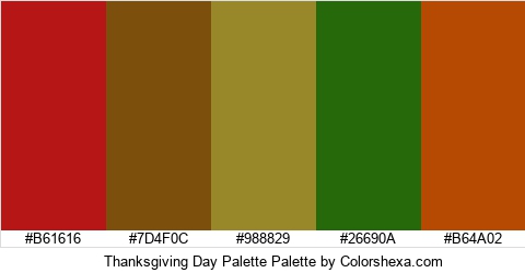 Thanksgiving Day Palette Colors Logo