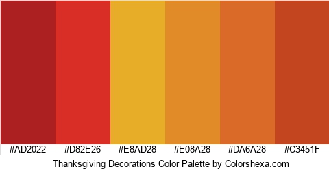 Thanksgiving Decorations Color Colors Logo