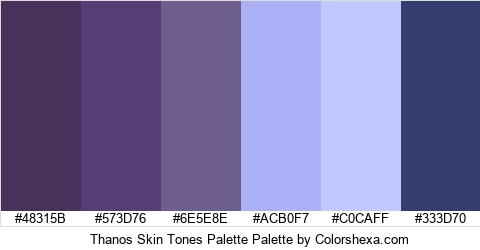 Thanos Skin Tones Palette Colors Logo