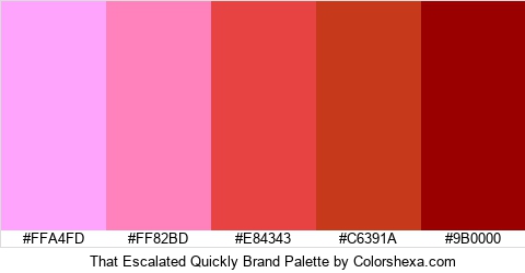 That Escalated Quickly Brand Colors Logo